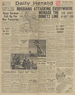 Hughie: Daily Herald front page Red Army advance on Eastern Front