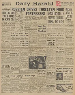 Hamm: Daily Herald front page Red Army advance on Eastern Front