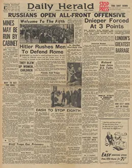 Dnepropetrovsk: Daily Herald front page Red Army launch offensive