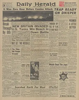 Rabaul: Daily Herald front page Red Army on offensive