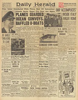 Ickes: Daily Herald front page U Boat war