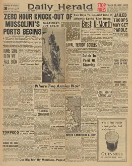 Thrasher: Daily Herald front page U Boat war