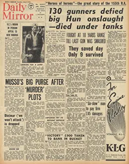 Exploits: Daily Mail front page 155th Field Battery exploits