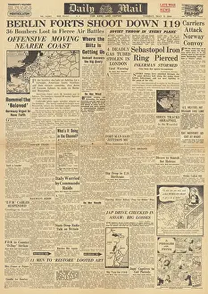 Osnabruck: Daily Mail front page Air war over Berlin
