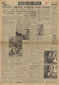 Temryuk: Daily Mail front page Allied drive for Rome