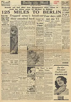 Paderborn: Daily Mail front page Allied forces advance in the West