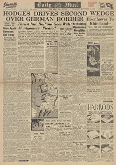 Dijon: Daily Mail front page Allied troops invade Germany