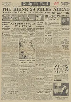Geilenkirchen: Daily Mail front page Allied winter offensive