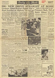 Cori: Daily Mail front page Allies advance towards Rome