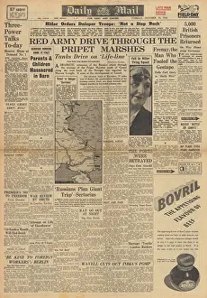 Volturno: Daily Mail front page Allies advance on Rome