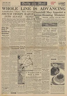 Doodlebug: Daily Mail front page Allies advance in West