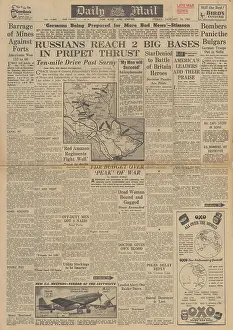Zhitomir: Daily Mail front page Allies bomb Sofia