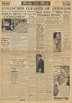 Avranches: Daily Mail front page Allies capture Avranches