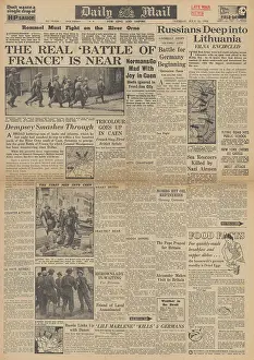 Vilna: Daily Mail front page Allies capture Caen