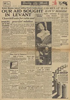 Aleppo: Daily Mail front page Arrest of Lord Haw Haw