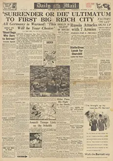 Rokossovsky: Daily Mail front page Battle for Aachen