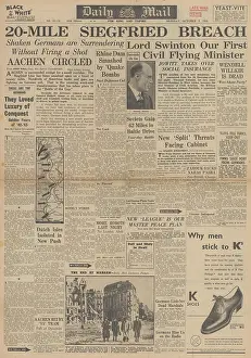Swinton: Daily Mail front page Battle for Aachen