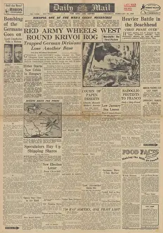 Liri: Daily Mail front page Battle for Anzio
