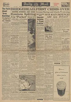 Biter: Daily Mail front page Battle for Anzio beachhead