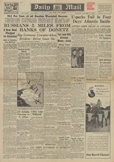Luki: Daily Mail front page Battle of the Atlantic