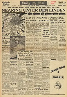 Buchenwald: Daily Mail front page Battle of Berlin