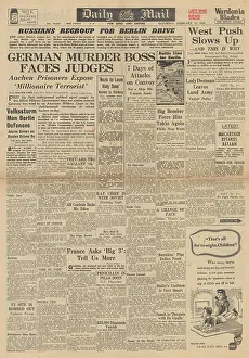 Guam: Daily Mail front page Battle for Berlin