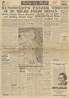 Spitfires: Daily Mail front page Battle of the Bulge