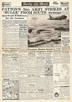 Panzers: Daily Mail front page Battle of the Bulge