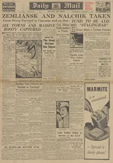 Nalchik: Daily Mail front page Battle for the Caucasus