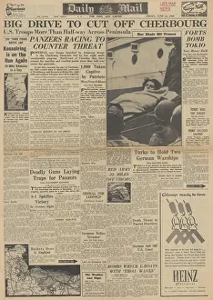 Maquis: Daily Mail front page Battle for Cherbourg
