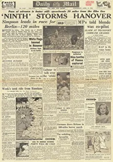 Weser: Daily Mail front page Battle for Hanover