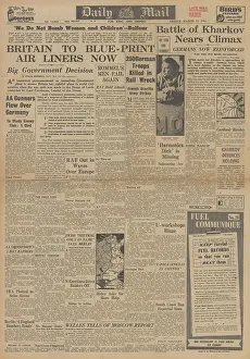 Wrens: Daily Mail front page Battle for Kharkov