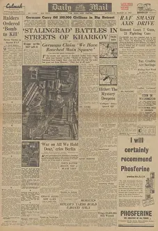 Lozovaya: Daily Mail front page Battle for Kharkov