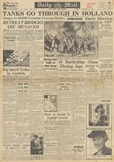 Leyte: Daily Mail front page Battle of Leyte Gulf