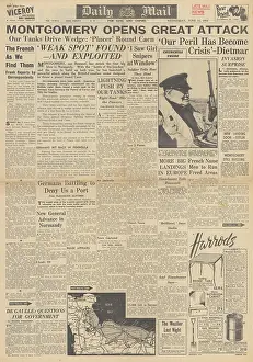 Beachhead: Daily Mail front page Battle for Normandy