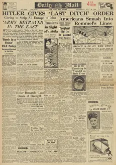 Stauffenberg: Daily Mail front page Battle for Normandy