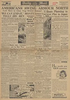 Nazaire: Daily Mail front page Battle for Normandy
