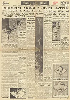 Avranches: Daily Mail front page Battle for Rennes