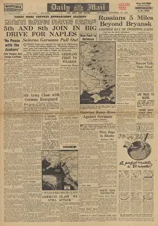 Novorossiysk: Daily Mail front page Battle for Salerno
