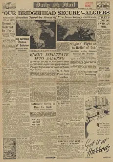 Sasso: Daily Mail front page Battle for Salerno