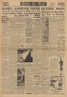 Catania: Daily Mail front page Battle for Sicily