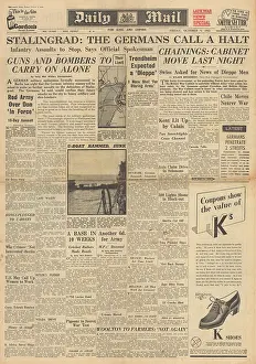 Manacles: Daily Mail front page Battle of Stalingrad