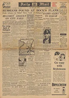Dakar: Daily Mail front page Battle of Stalingrad