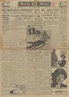 Wavell: Daily Mail front page Battle of Stalingrad