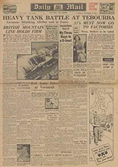 Tebourba: Daily Mail front page Battle for Tunisia