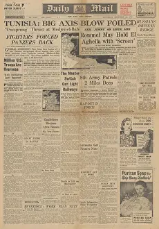 Shackles: Daily Mail front page Battle for Tunisia