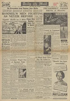 Abbeville: Daily Mail front page Battle for Tunisia