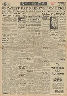Liri: Daily Mail front page Bombing of Leipzig