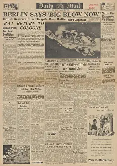Stilwell: Daily Mail front page British Army on the River Maas