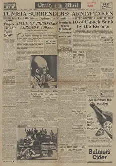 Wavell: Daily Mail front page Capture of General von Arnim
